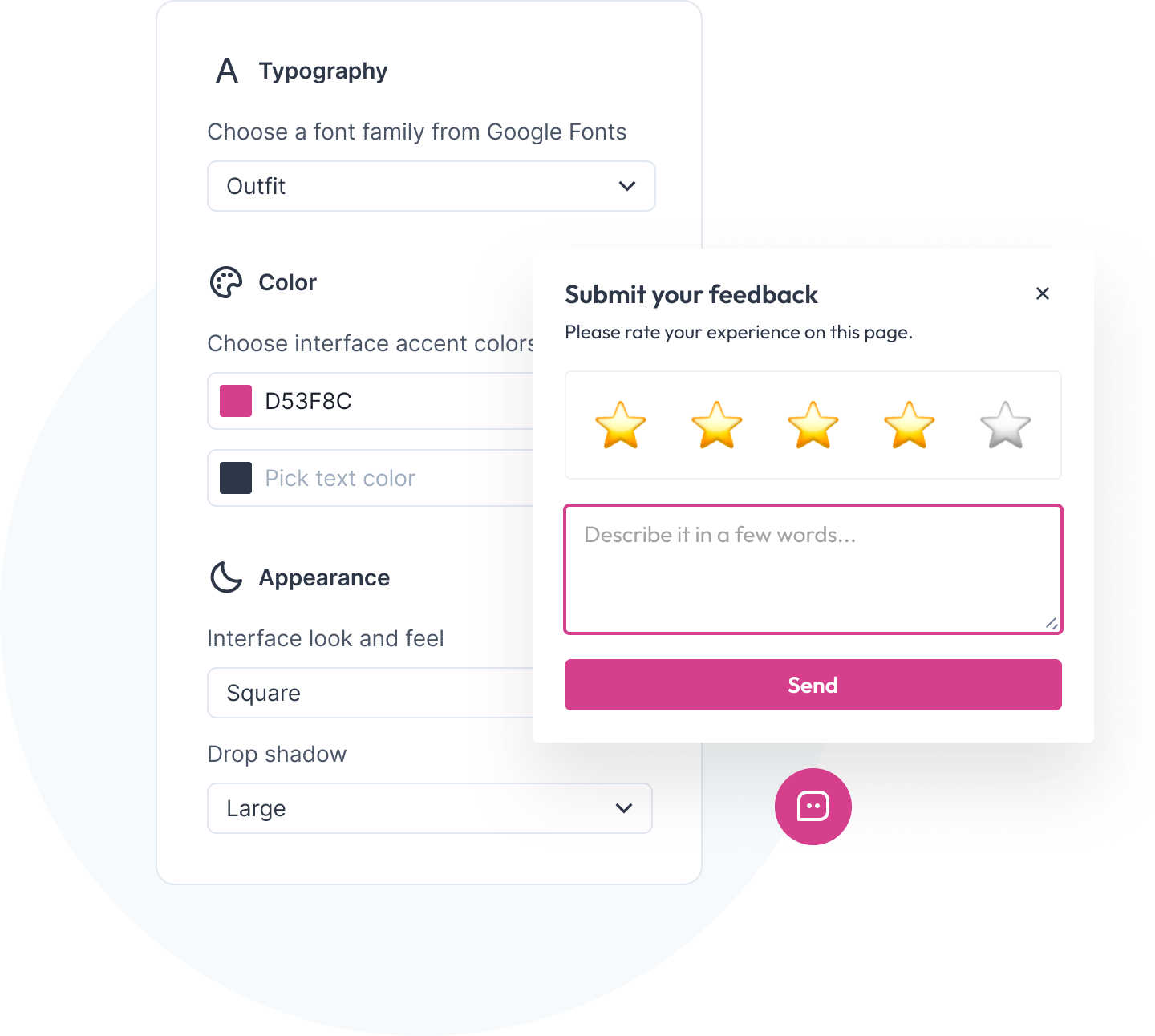 Example of a branded survey customized and styled within Centrit to fit a brand style guide